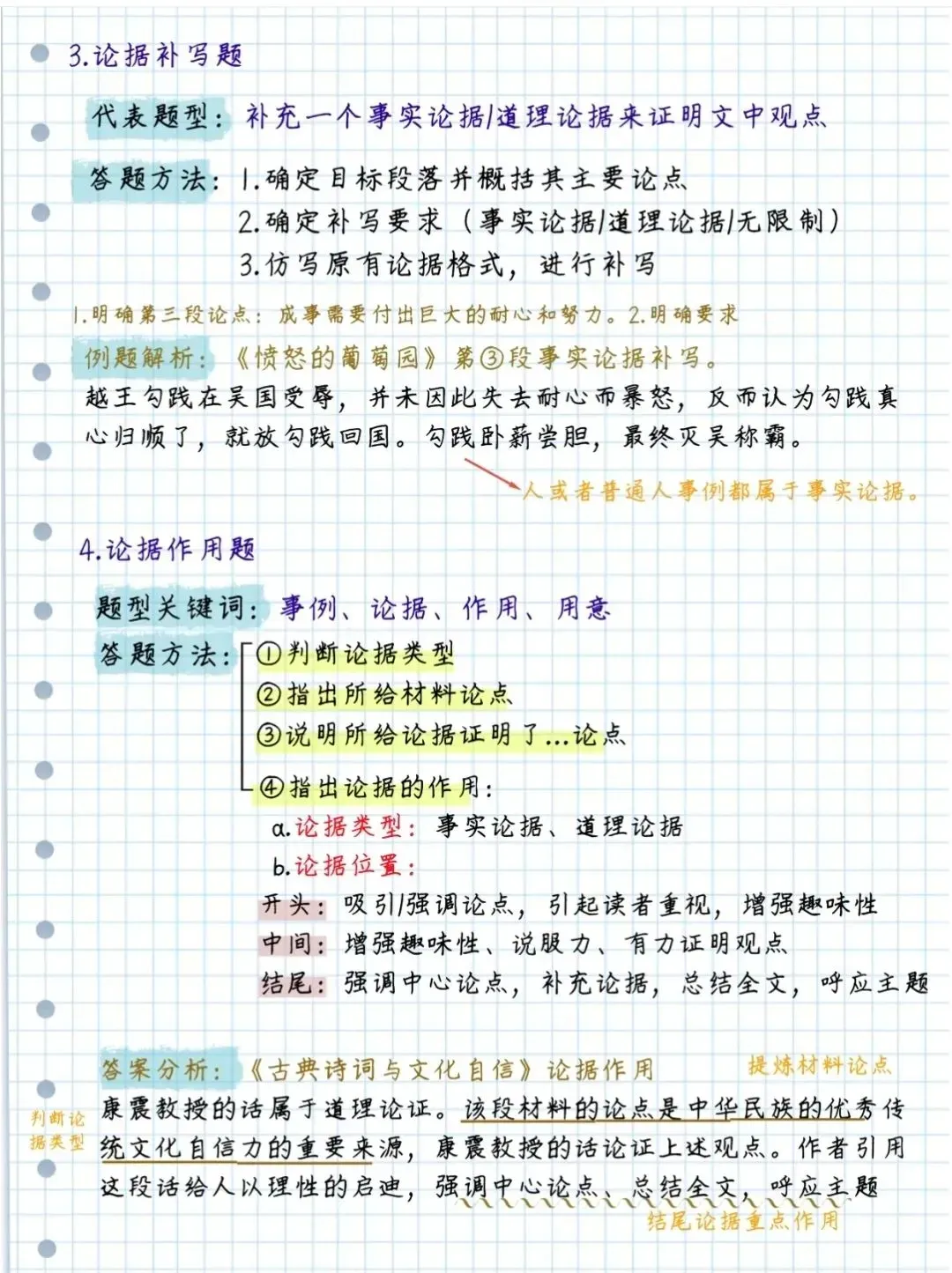 议论文阅读答题技巧模板大全,中考必备 第8张