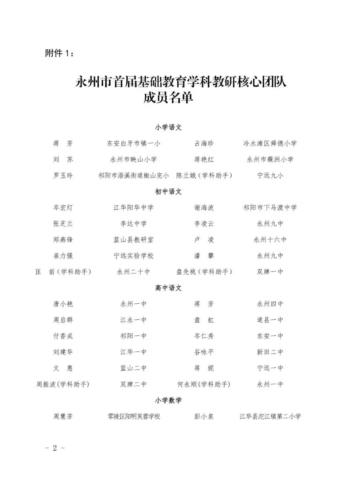 永州市2026年中考一模命题人名单预测 第1张