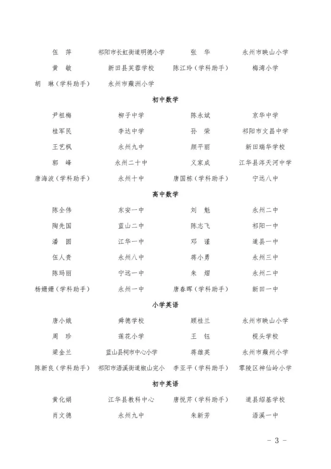 永州市2026年中考一模命题人名单预测 第2张
