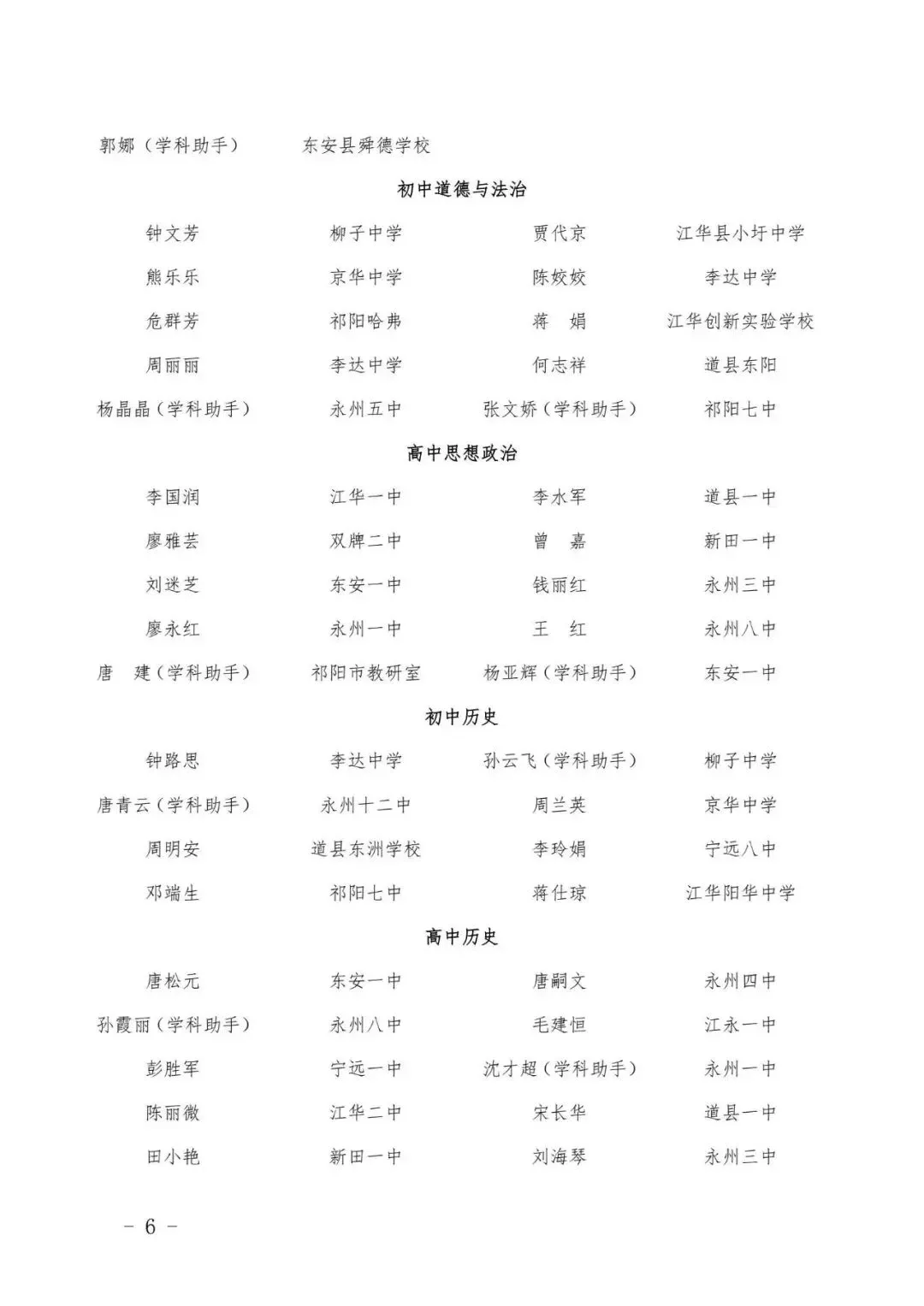 永州市2026年中考一模命题人名单预测 第5张