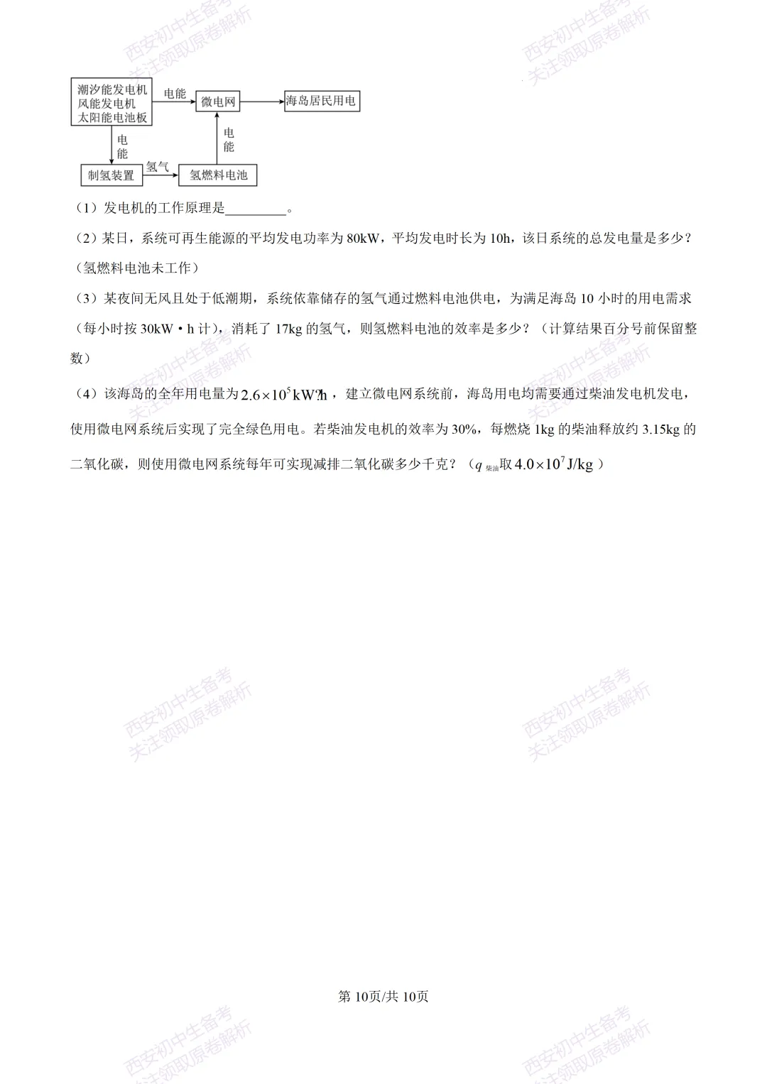 考前必做!西安2026中考模拟:【西安三中】九年级四模考试【物理】免费下载! 第16张