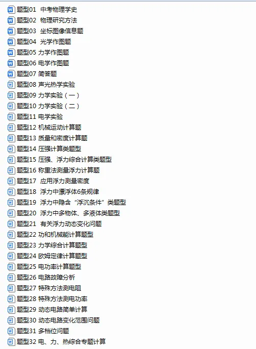 中考物理二轮复习32种题型全攻略 第1张