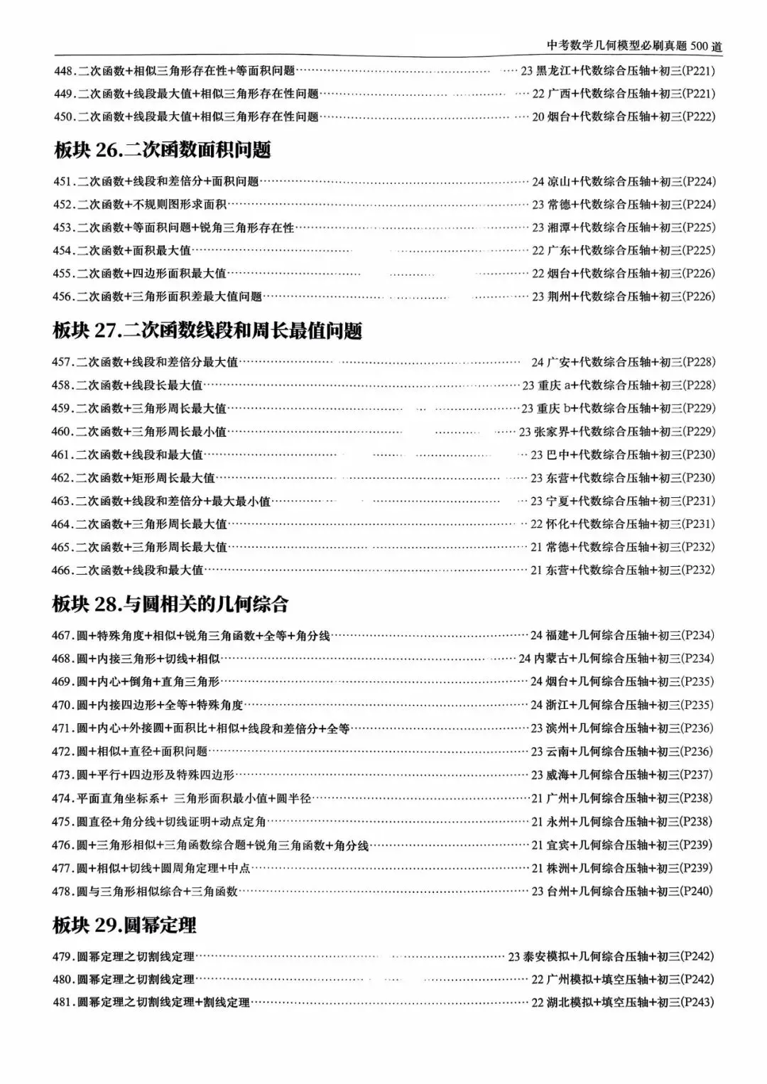 中考几何模型必刷真题500道(266页) 第14张 中考几何模型必刷真题500道(266页) 第14张