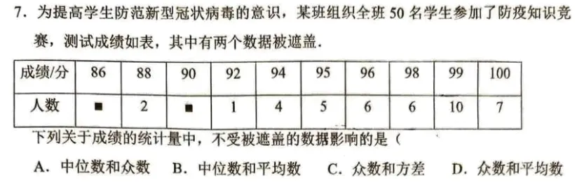 中考数学前沿||厦外初三月考第7|8|15|16|24|25题 第1张