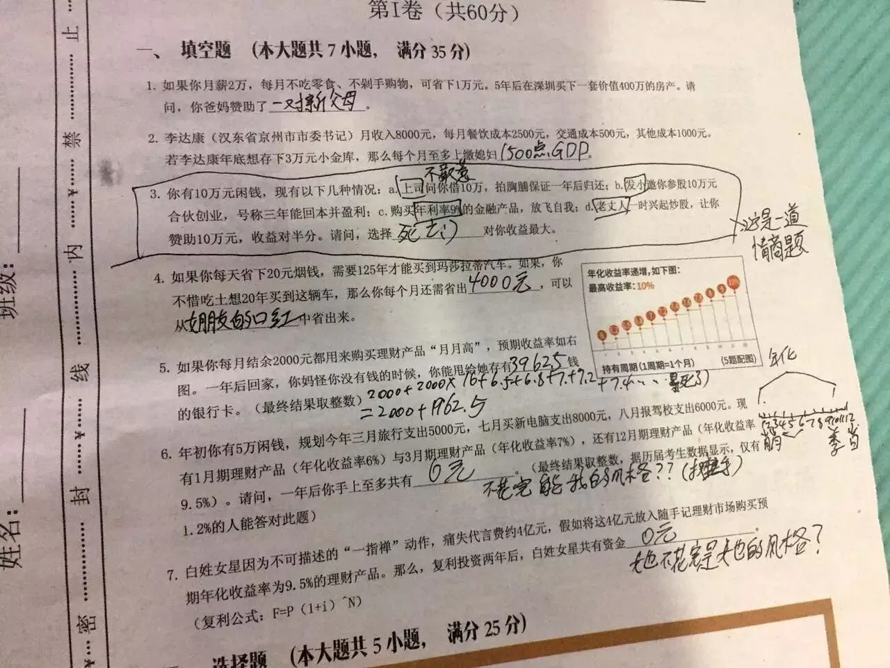 试卷广告走红,花钱学校掀起全民解题高潮 第7张 试卷广告走红,花钱学校掀起全民解题高潮 第7张