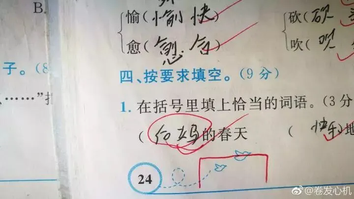 把家长气到流泪的期中试卷!看完给跪了哈哈哈哈哈哈哈哈哈哈哈哈哈 第14张
