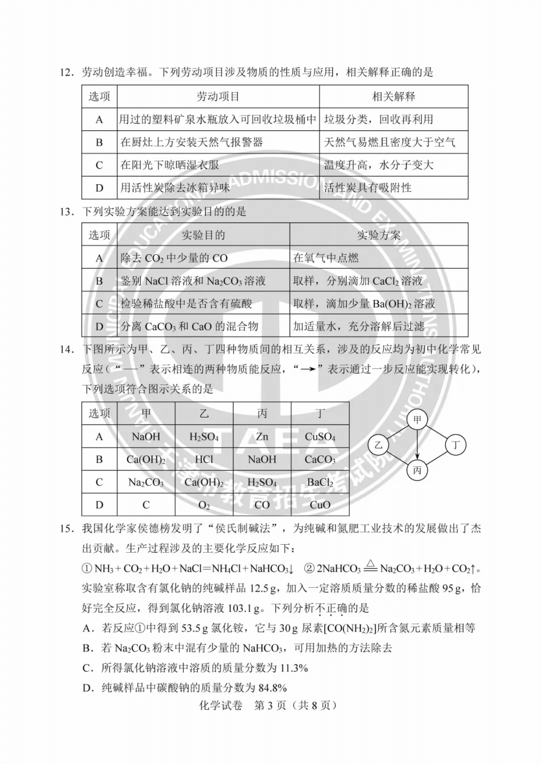 2023年天津中考试卷答案来了!成绩这时公布→ 第43张