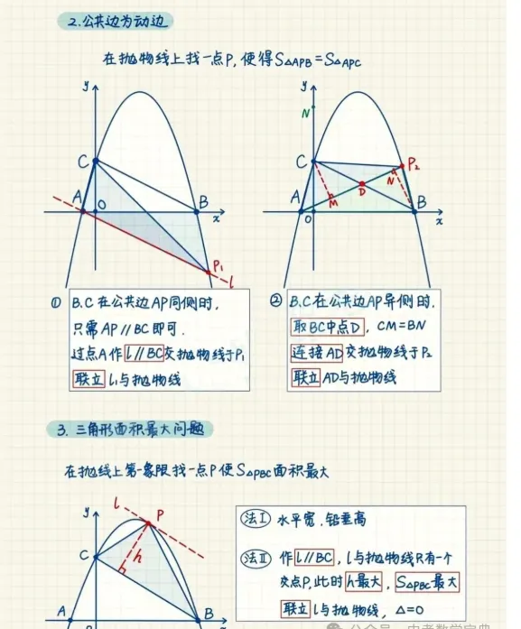 中考二次函数图象中的面积问题(小专题研究) 第5张
