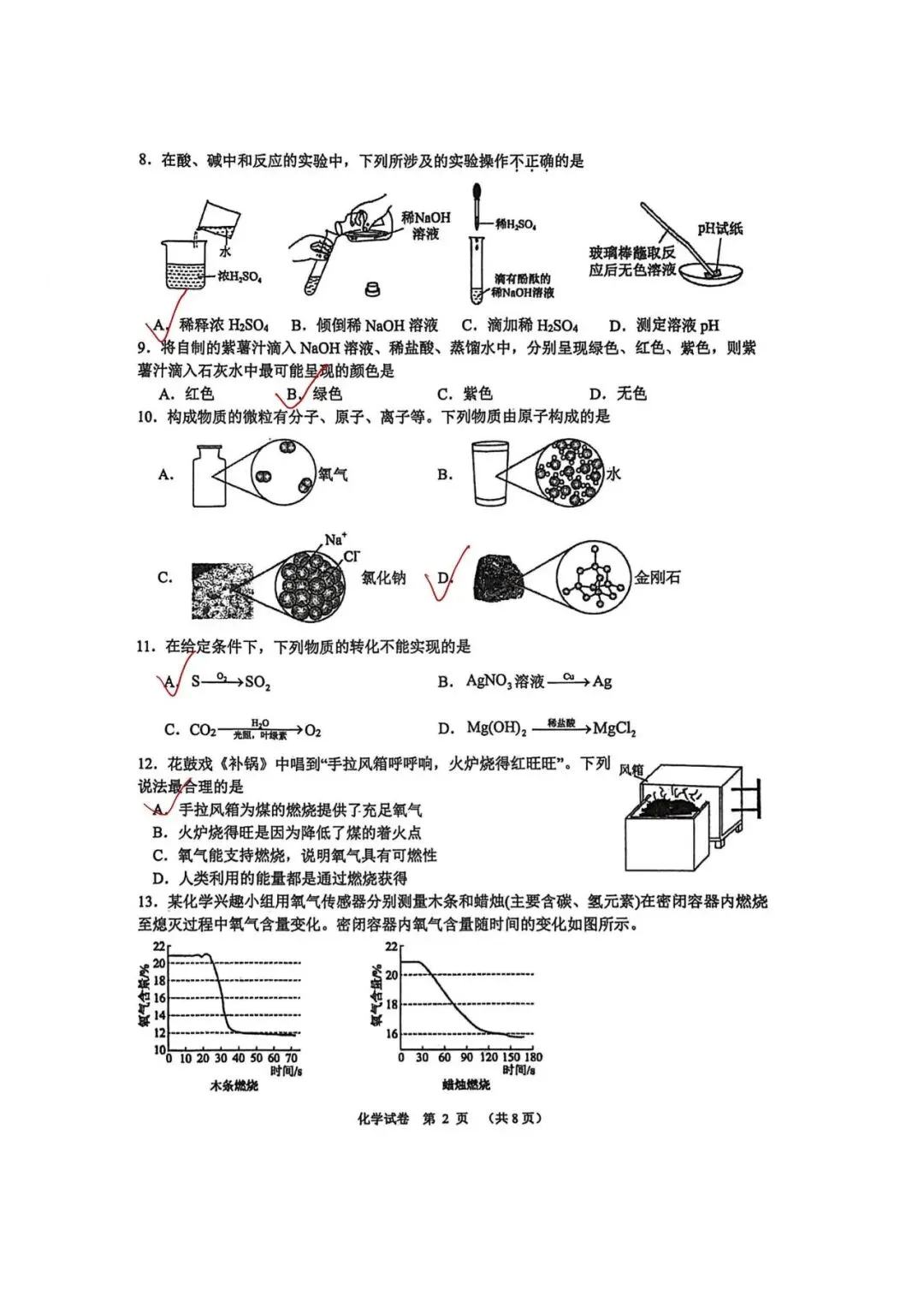 扬州树人化学一模试卷(含答案) 第10张