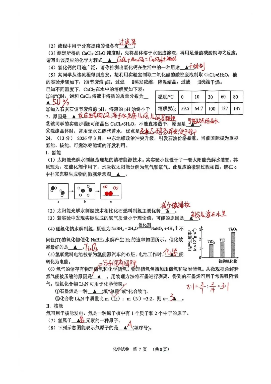 扬州树人化学一模试卷(含答案) 第15张