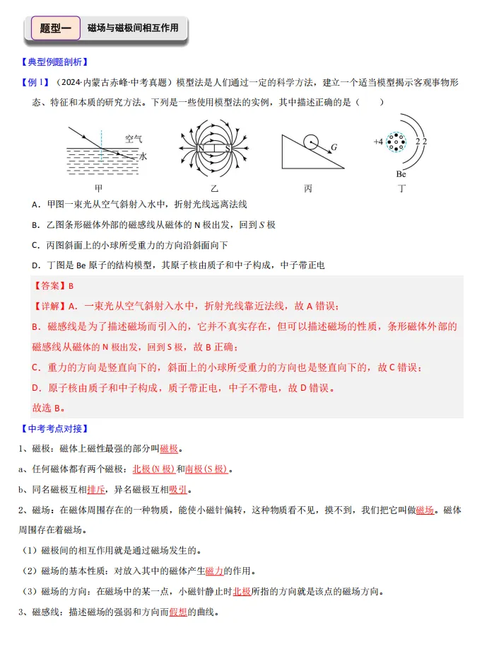 中考物理举一反三讲练,几大题型全面突破,一份资料备战中考! 第15张 中考物理举一反三讲练,几大题型全面突破,一份资料备战中考! 第15张