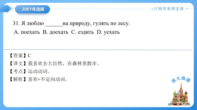 真题课件系列2001年语法选择题解析 第11张