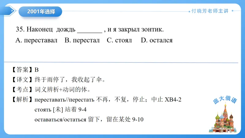 真题课件系列2001年语法选择题解析 第15张