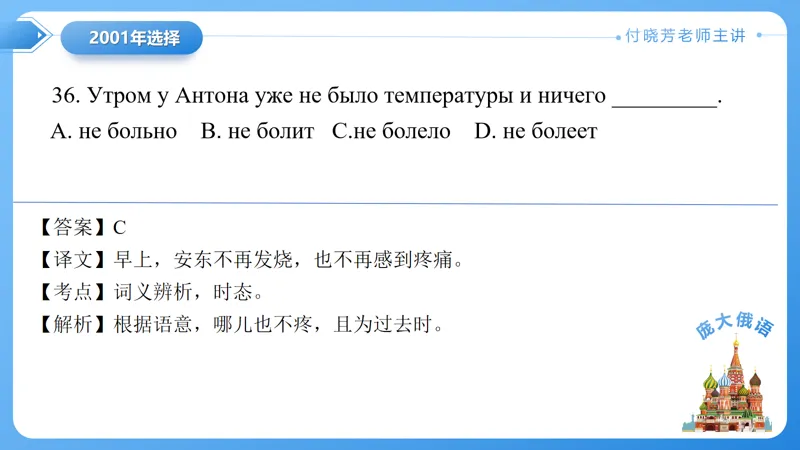 真题课件系列2001年语法选择题解析 第16张