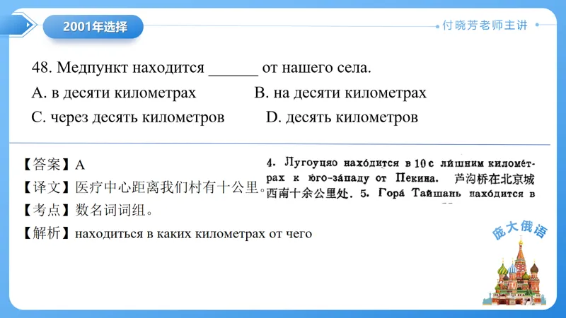 真题课件系列2001年语法选择题解析 第28张