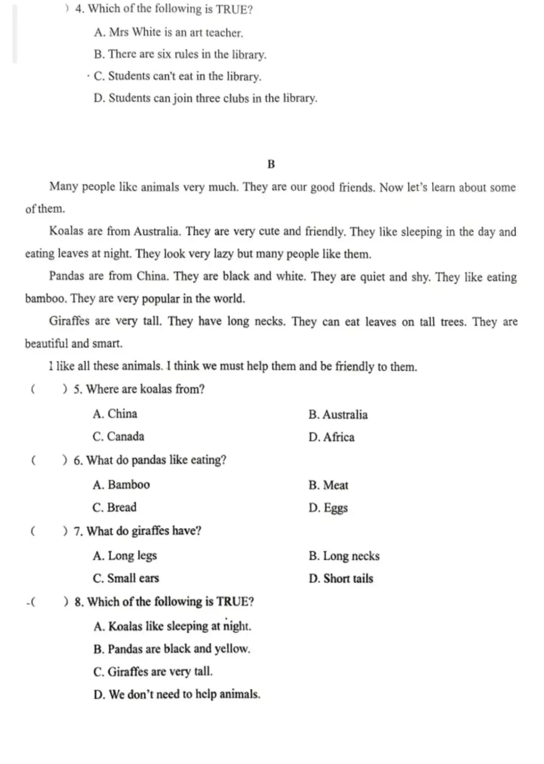 26年3月辽阳七下英语试卷 第2张