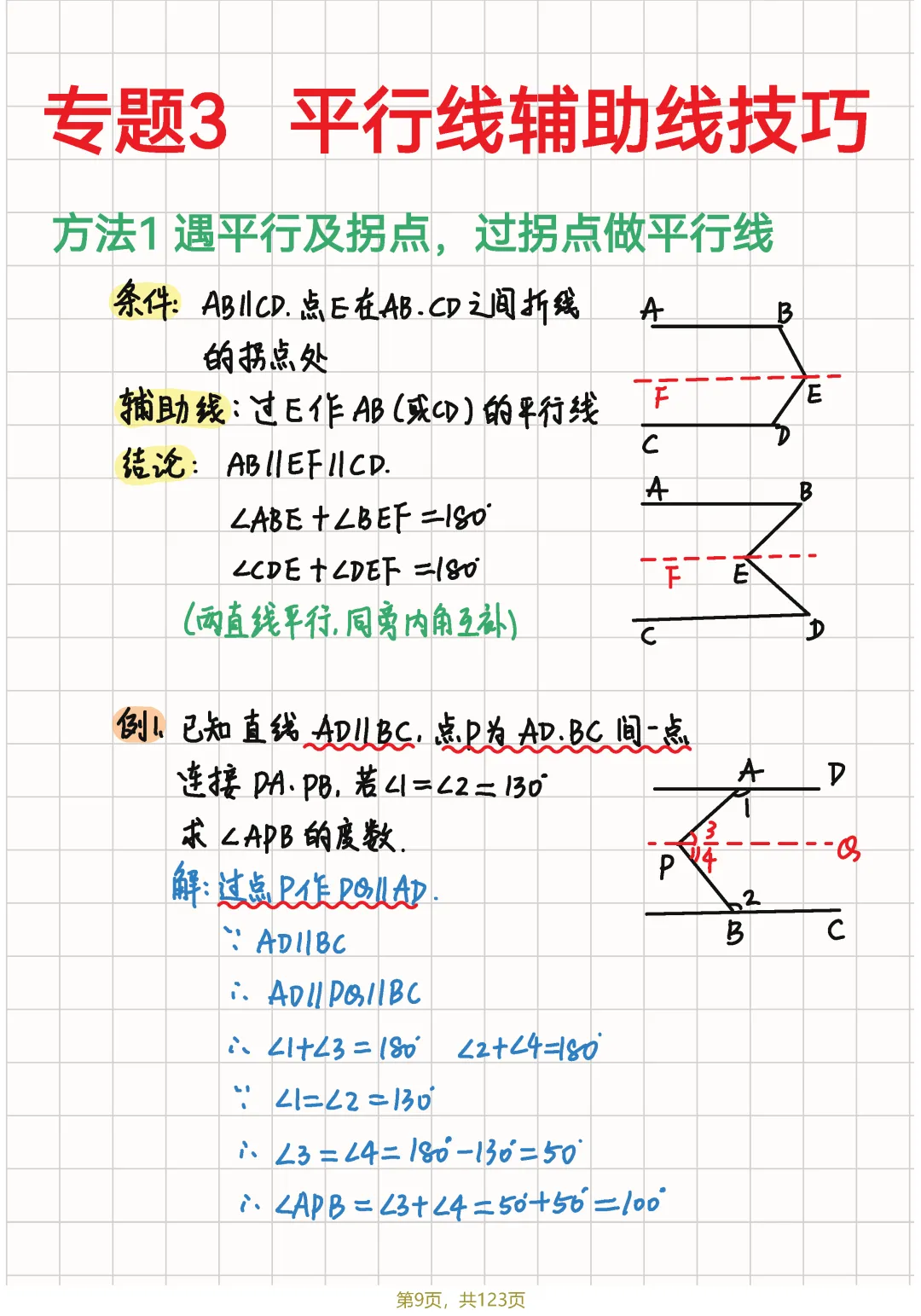 中考几何82个辅助线笔记节选 第14张