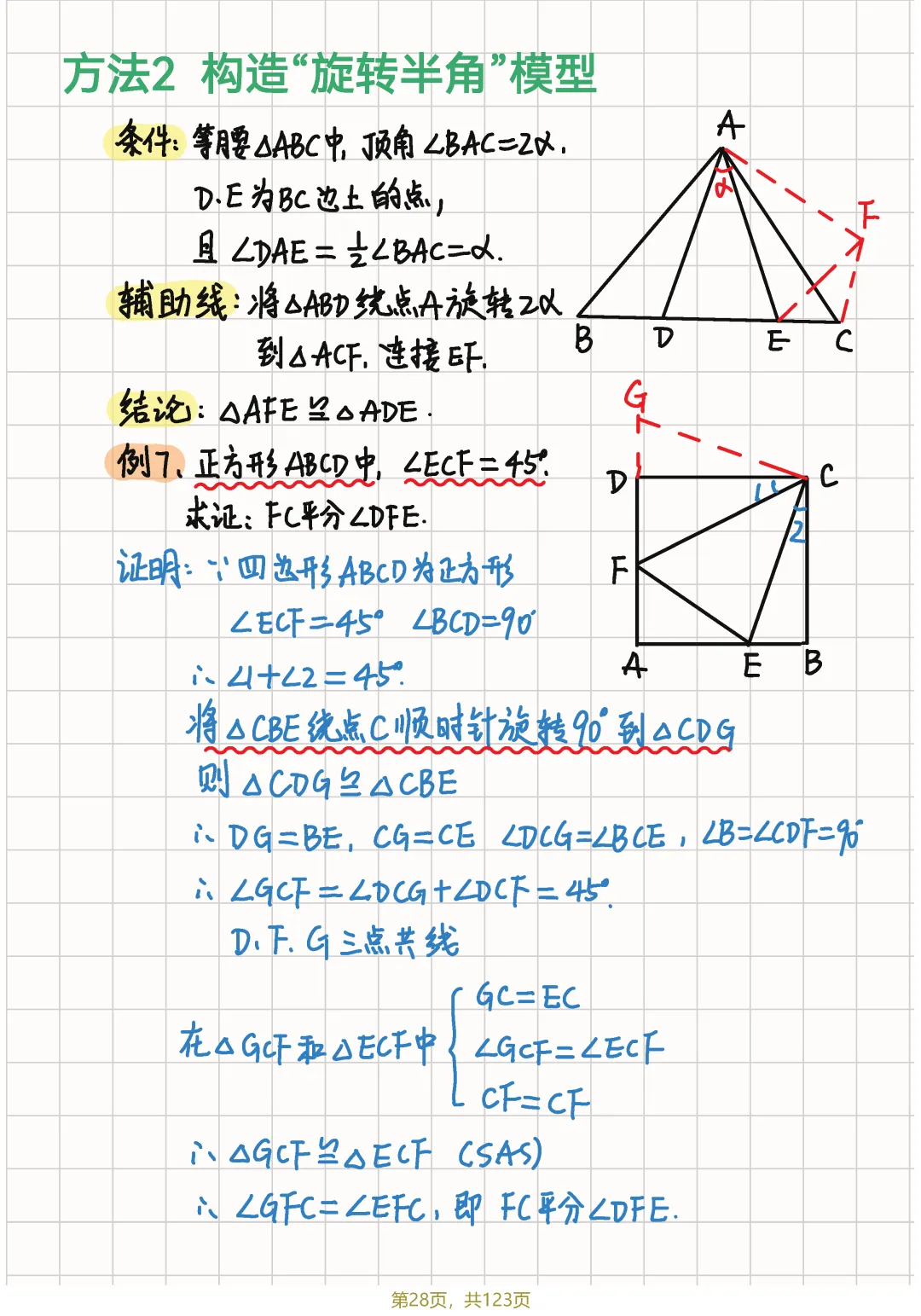 中考几何82个辅助线笔记节选 第33张