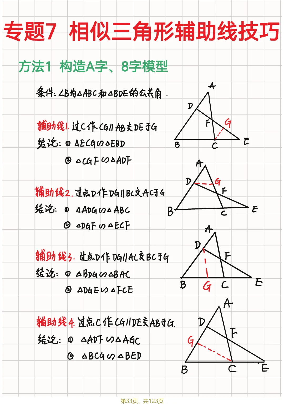 中考几何82个辅助线笔记节选 第38张