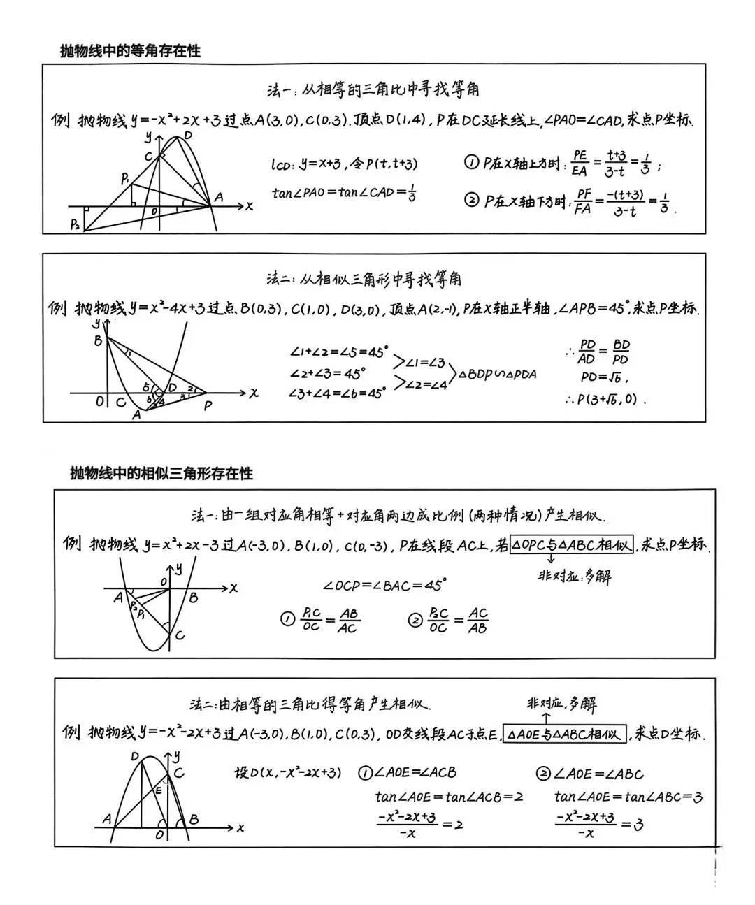 中考数学压轴题模型,一看就会 第6张