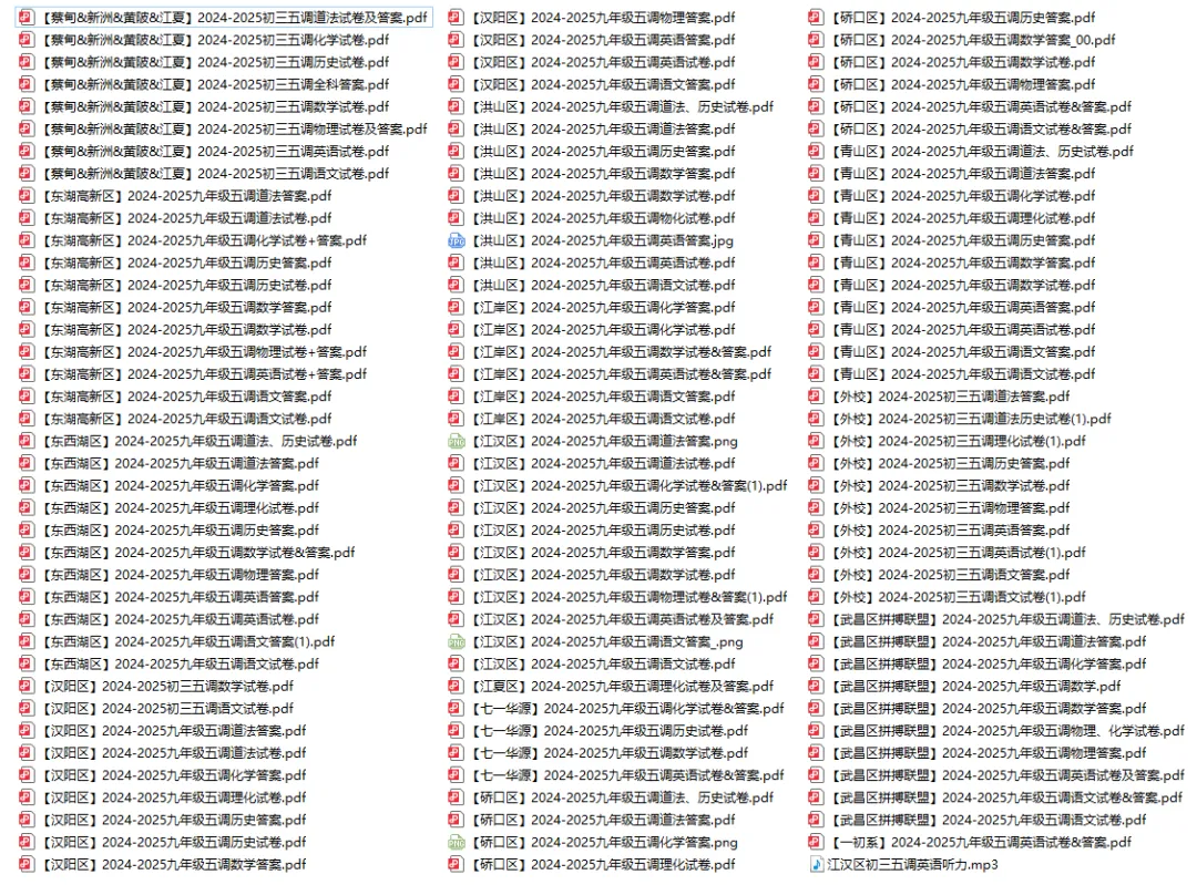 提前练!2025武汉初三/高三5调真题卷+答案合集! 第2张