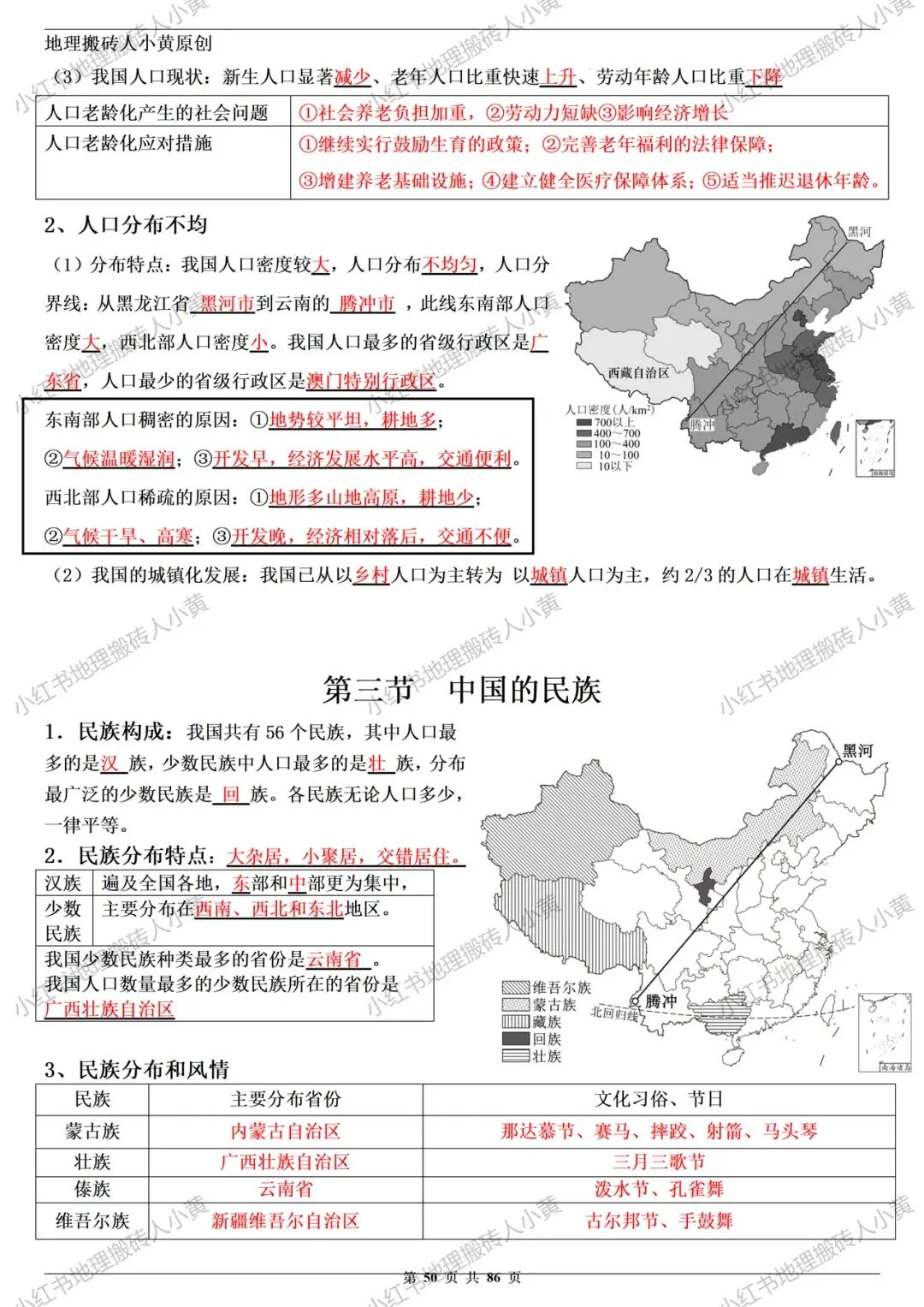 初中地理 中考高效培优系列之一轮复习 【核心知识点清单】 第4张