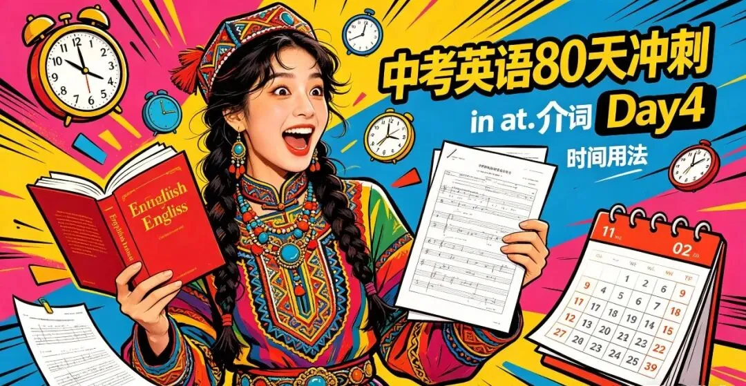 2026 中考英语 80 天冲刺 Day4|介词核心考点:in /on/at 时间用法・真题 + 易错题精讲(超详细・人教 外研 译林三版通用) 第3张