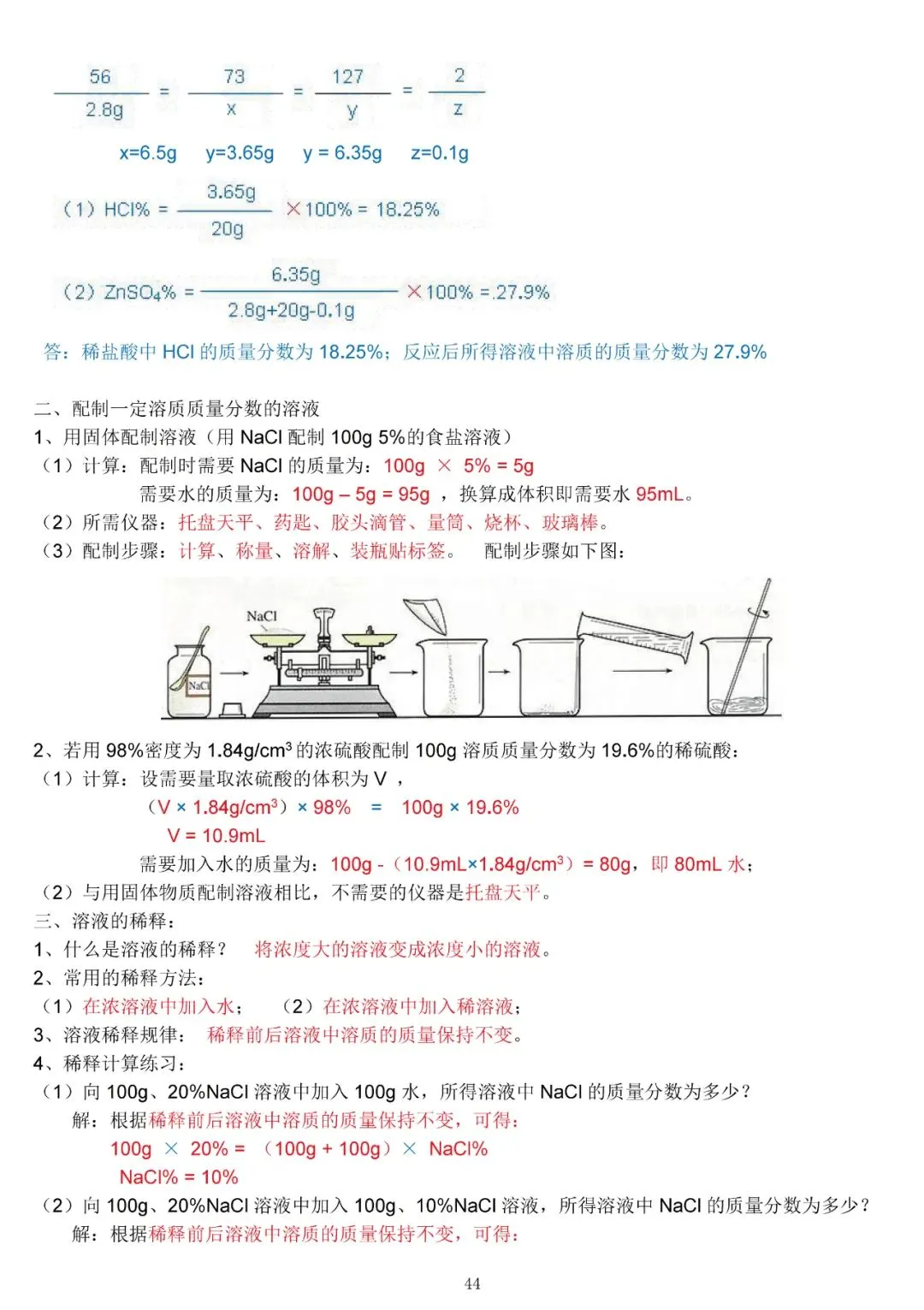 中考化学复习材料汇总 第44张
