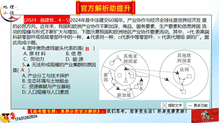 二轮微专题《高考真题分类官方解析》:产业转移和产业结构调整(选自“工业生产、产业转移”) 第40张
