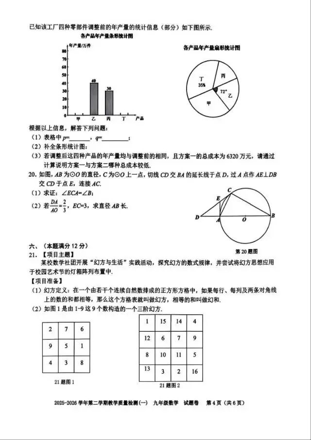 最新!2026合肥各区中考一模真题免费分享(结尾有完整PDF版本可下载) 第7张