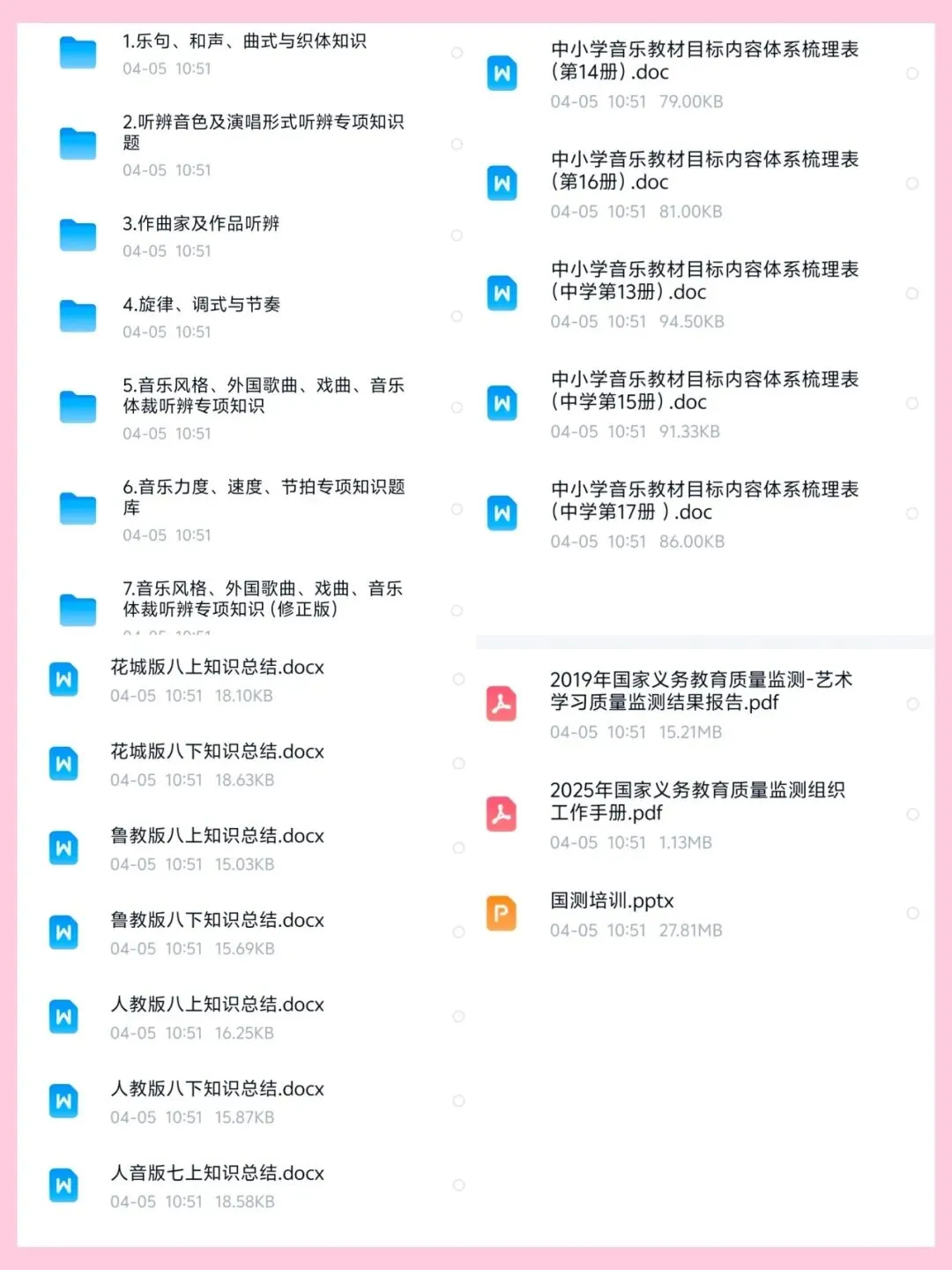 初中八年级音乐国测资料真题+音频+音乐知识专项练习 第4张