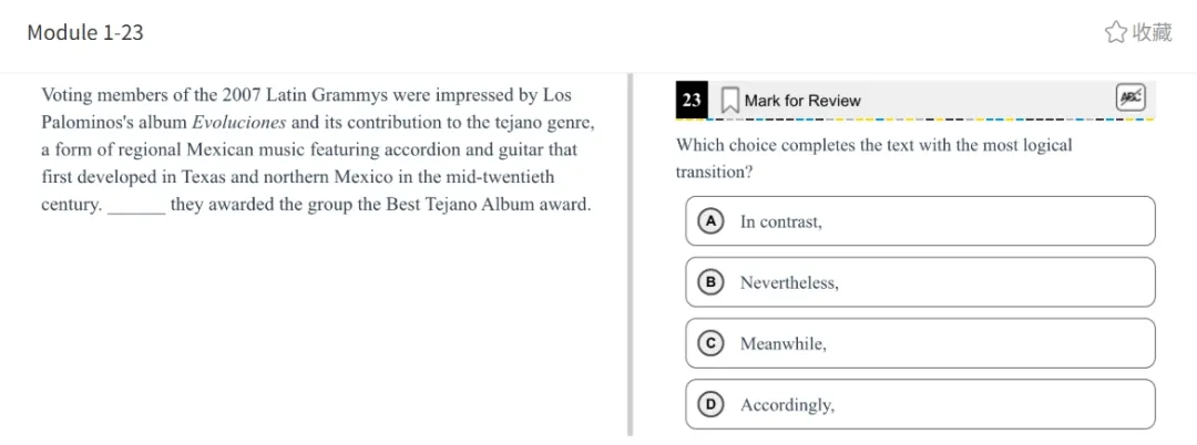 机考SAT真题解析—第十三套 第24张