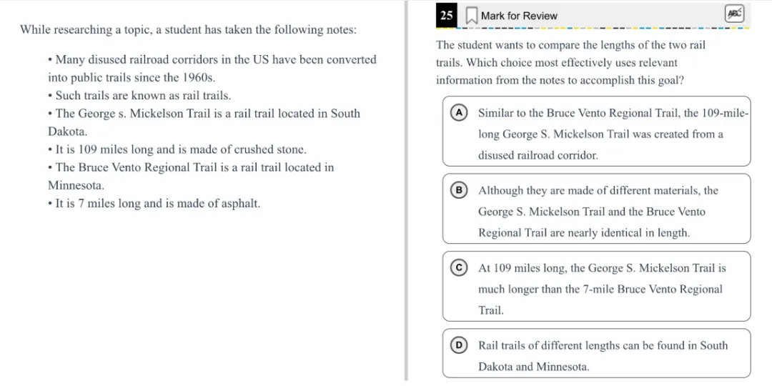 机考SAT真题解析—第十三套 第26张