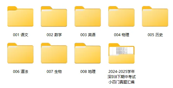 深圳8下期中考试八科真题精练+小四门真题汇编(2026年4月更新) 第5张