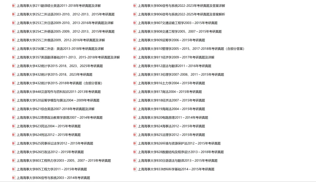 上海海事大学考研专业课历年真题汇总(含2026真题) 第2张