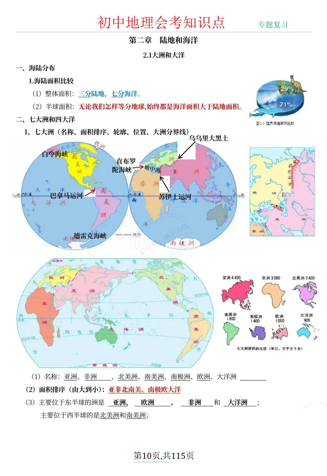 中考地理|2026年春期最新版中考地理/会考地理四册知识点提纲,打印出来练习吧,考试轻松拿高分! 第10张