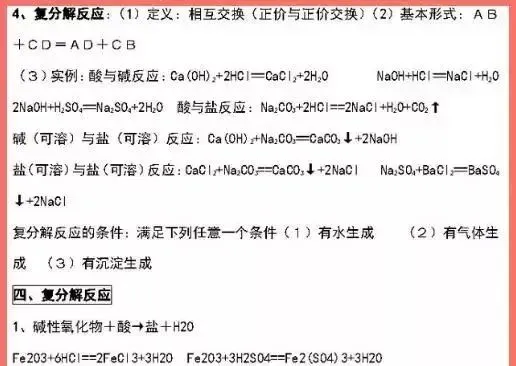 【中考化学】五大反应+十大误区! 第18张