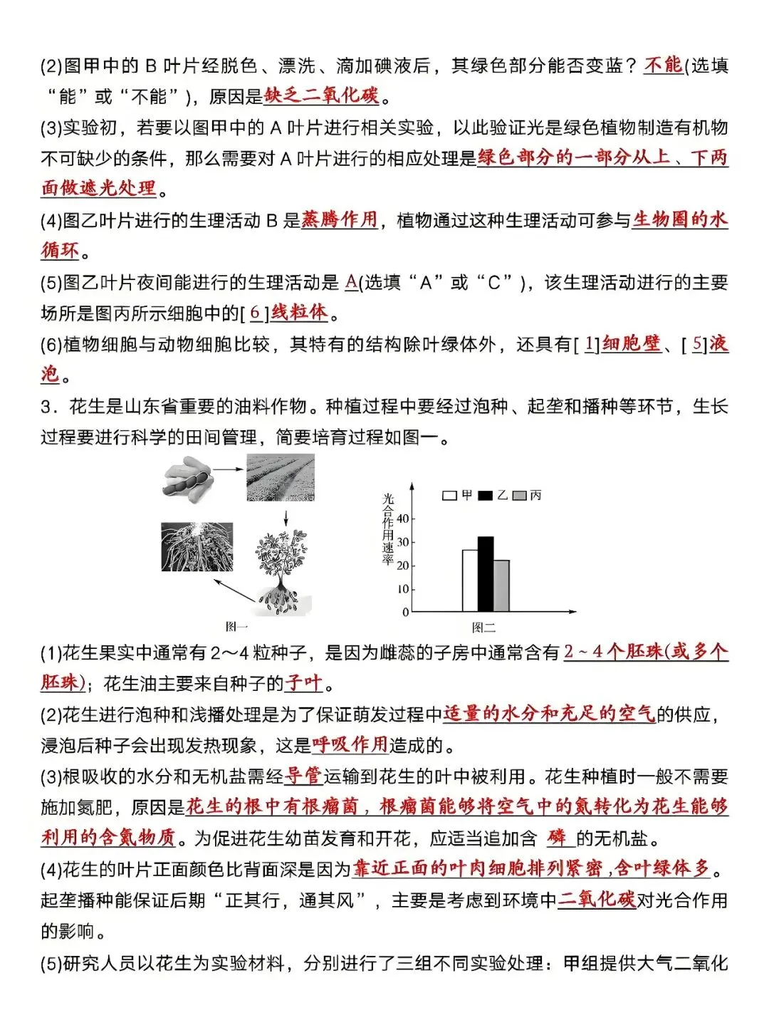 八年级下册生物:会考真题专项练习,孩子掌握了,保管考试一分不丢! 第3张