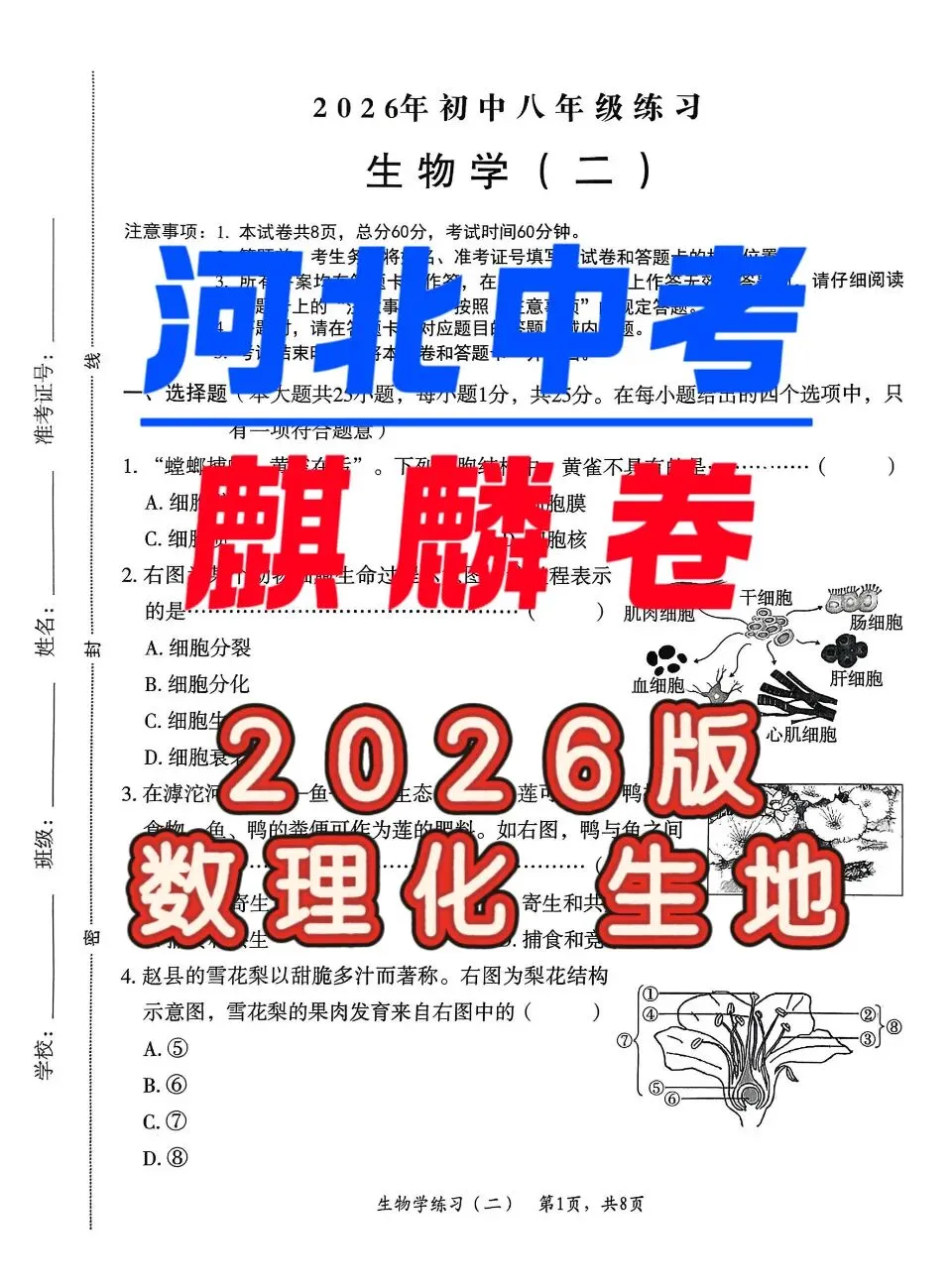 【中考会考】26年《河北 麒麟卷》语数英物化生地理道法历史PDF 电子 - 拷贝 第2张