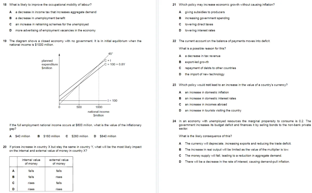 Alevel经济历年真题+答案解析,高清PDF免费领! 第5张 Alevel经济历年真题+答案解析,高清PDF免费领! 第5张