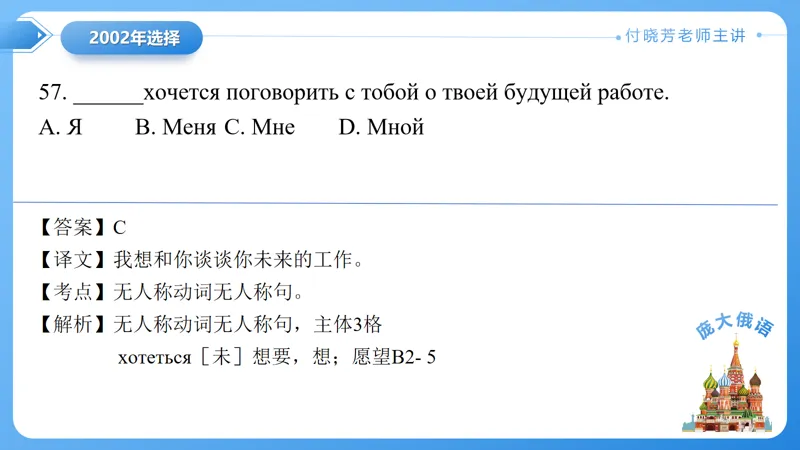真题课件系列2002年语法选择题解析 第27张