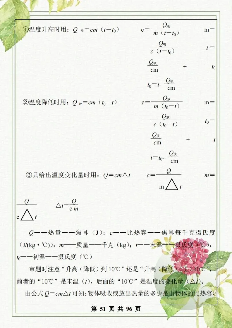 中考物理总复习知识点汇总,初二初三看过来 第51张