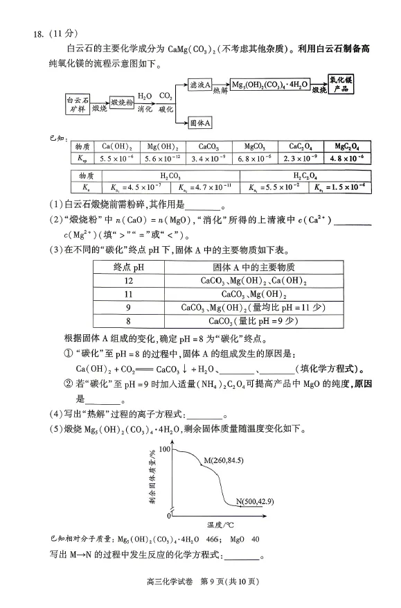 2026年春4月北京朝阳高三一模化学试卷(含答案解析) 第3张