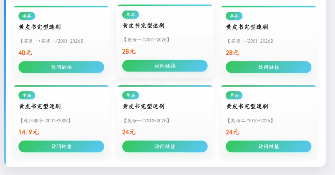 【产品介绍】考研英语阅读+新题型+完型真题速刷牌组 第4张