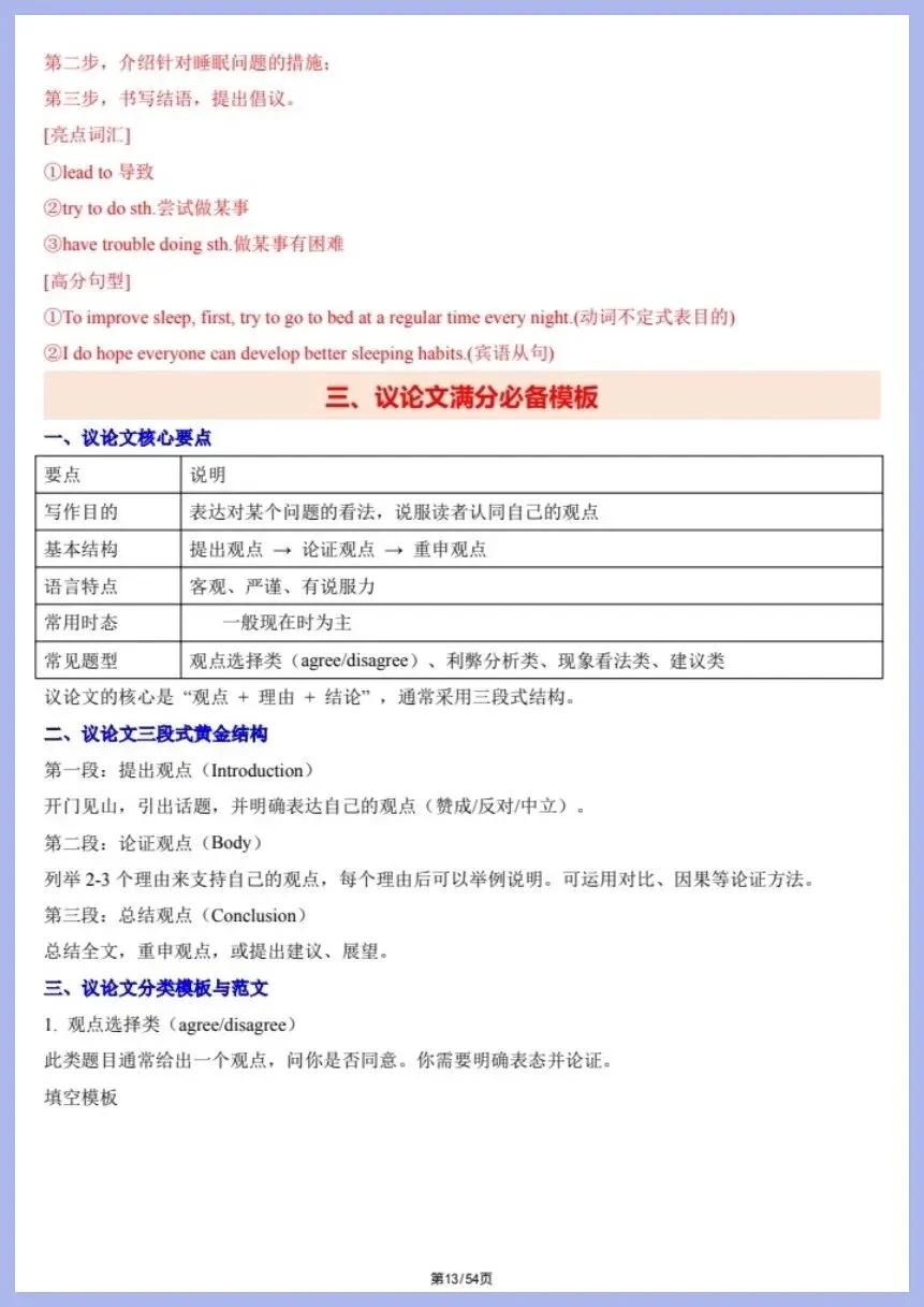中考英语|2026年春《中考英语》写作满分必备模板(含范文),电子版可下载打印! 第14张 中考英语|2026年春《中考英语》写作满分必备模板(含范文),电子版可下载打印! 第14张