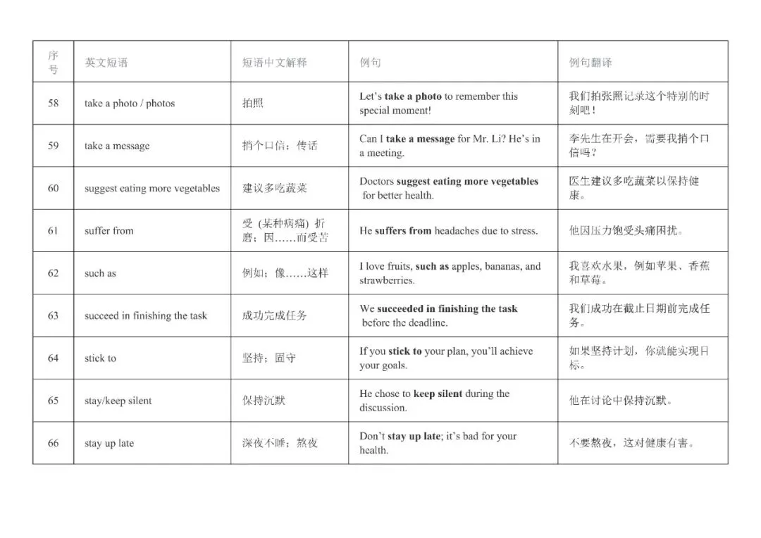 【中考复习】2025中考英语新课标重点短语搭配复习 第7张