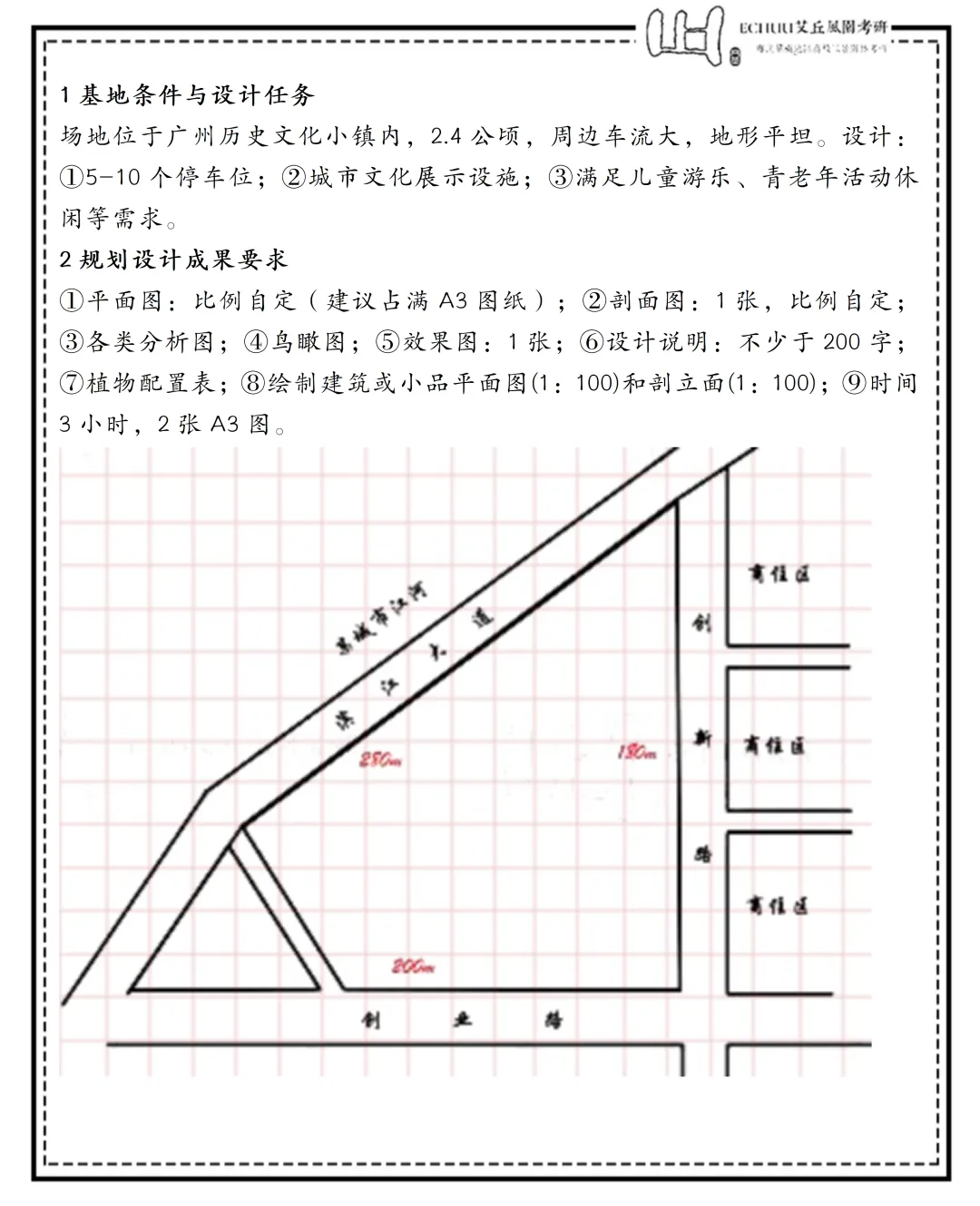 真题“丘”解 | 仲恺2021年风景园林快题真题解析 第1张