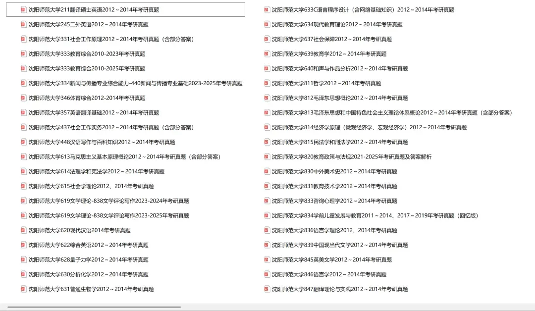 沈阳师范大学考研专业课历年真题汇总(含2026真题) 第2张