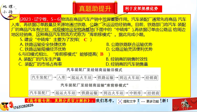 二轮微专题《高考真题分类官方解析》:交通运输 第68张