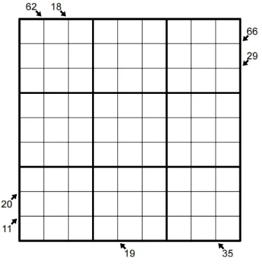 数独竞赛真题-小杀手数独:2026波兰数独锦标赛资格赛第8题(分值:150) 第1张 数独竞赛真题-小杀手数独:2026波兰数独锦标赛资格赛第8题(分值:150) 第1张